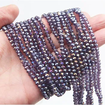 Náramek Křišťálové broušené rondelle korálky | šperky - 50 , 3x4mm (112-120ks)