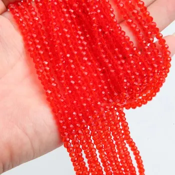 Náramek Křišťálové broušené rondelle korálky | šperky - 11 , 4x6mm (85-88ks)