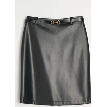 Dámské oblečení Sinsay - Koženková mini sukně - černá - 292GZ-99X - 292GZ-99X-L