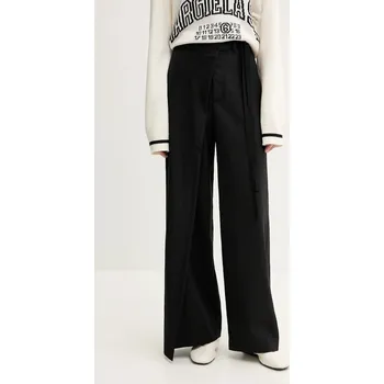 Dámské kalhoty Vlněné kalhoty MM6 Maison Margiela S52KA0518 černá 99X, vel. S