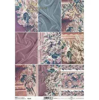Umělecký papír Rýžový papír na decoupage ITD - Tapety, samet, malé motivy - R2119