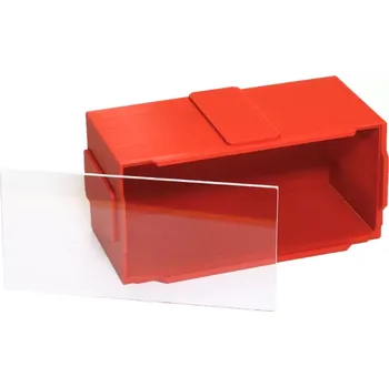 autíčko Box na autíčka s plexisklem se zámky Červená 1:64