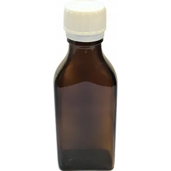 Láhev Skleněná plochá láhev 100 ml x 1 kus s uzávěrem