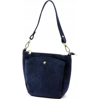 Kabelka Vera Pelle kabelka z pravé kůže modrá