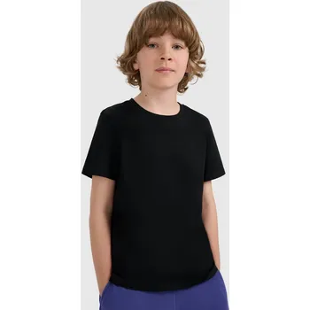 Chlapecké tričko 4F dětské tričko černé bavlna velikost 128