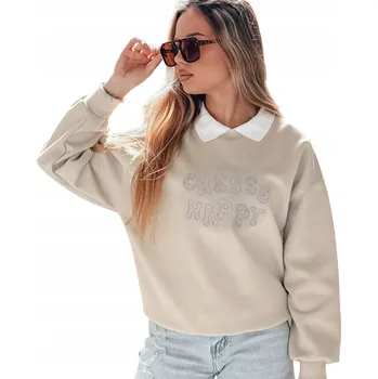 Podprsenka Mikina s s potiskem a límečkem béžová BY1483