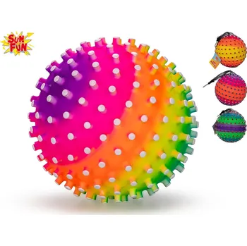 Dětský míč Sun Fun míč 21 cm duhový - mix barev (duhový, zelenofialový, oranžovožlutý, růžovooranžový)