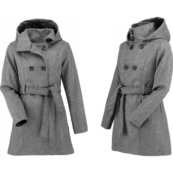 Soprato dámská bunda s kapucí, přechodná bunda s páskem, italský styl, velikost 3XL