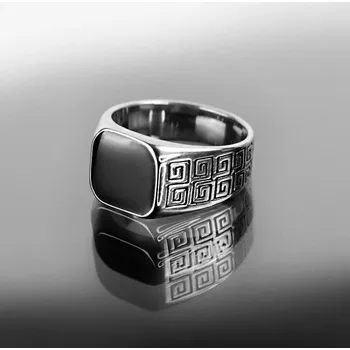 Prsten Exkluzivní pánský prsten z oceli č. 1334