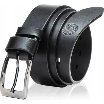 Opasek KOŽENÝ OPASEK Pánský Betlewski černý klasický kožený pásek v krabičce