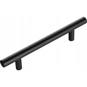 Nábytkové kování Nábytková úchytka reling Černá matná 150/96mm