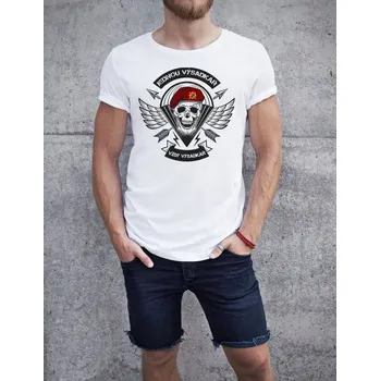 Pánská móda Tričko STRIKER VÝSADKÁŘ AČR Barva: bílá, Velikost: S