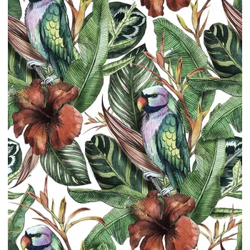 Tapeta Tapeta samolepicí 44,5 cm x 7 m voděodolná s motivem listů ptáků