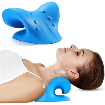 Obraz Polštář relaxační pro krk a ramena, modrá, ergonomická