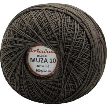 Příze Háčkovací Příze Ariadna Muza 10 grafitová 1408