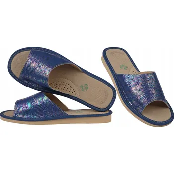 Dámská obuv Dámské kožené Pantofle pohodlné domácí Bamboše s otevřenou špičkou, 36 ks