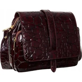 Kabelka Canaletto kabelka přes rameno z pravé kůže červená