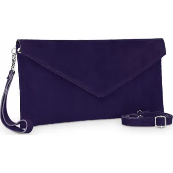 Kabelka Vera Pelle kabelka psaníčko z přírodní semišové kůže, fialová