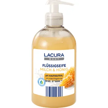 Mýdlo Lacura tekuté mýdlo s dávkovačem Mléko a med 500 ml - originál z Německa