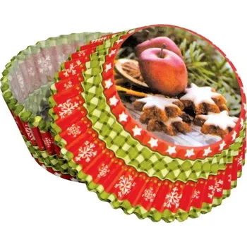 Vánoční dekorace Košíčky papírové Vánoční 50 ks