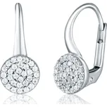 Zlaté náušnice z bílého zlata se zirkony