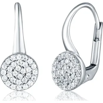 Šperk Zlaté náušnice z bílého zlata se zirkony