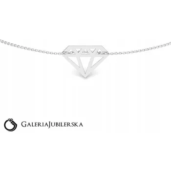 Náramek Náramek z bílého zlata s diamantem 14K