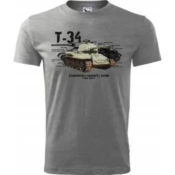 Pánská móda Tričko STRIKER T-34 Barva: bílá, Velikost: S