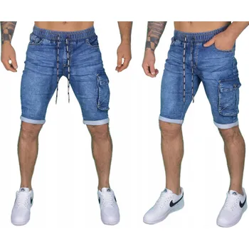 Perfektní pánské džínové kraťasy ke kolenům ST-216-2# velikost 38