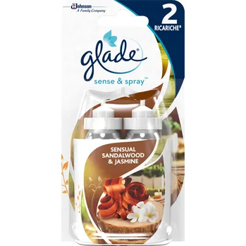 Osvěžovač vzduchu Glade Sense&Spray náhradní náplň do osvěžovače vzduchu, 2x18ml santalové dřevo a jasmín