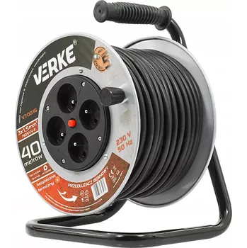 Prodlužovací kabel PRODLUŽOVACÍ KABEL NA KOVOVÉM BUBNU 3X1,5MM, 40M V70016