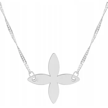 Náhrdelník Stříbrný náhrdelník s květinou Rostlina Příroda Květina STŘÍBRO 925