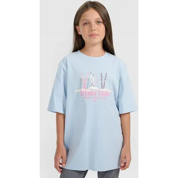 4F dětské tričko modré bavlna velikost 158