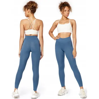 Dámské legíny Dámské legíny s vysokým pasem Comfort Viskóza BLV50-289 Modré L