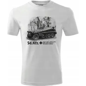 Pánská móda Tričko STRIKER SdKfz 250 Barva: Bílá, Velikost: S