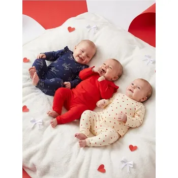 Dívčí oblečení Sinsay - Bavlněné tričko 3 pack - krémová - 941HG-01X - 941HG-01X-86