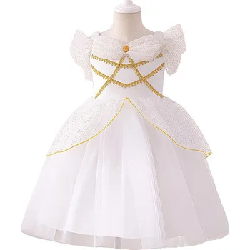 Karnevalový kostým Princess Pohádkové šaty s výšivkou bílé vel. 110, Princezna