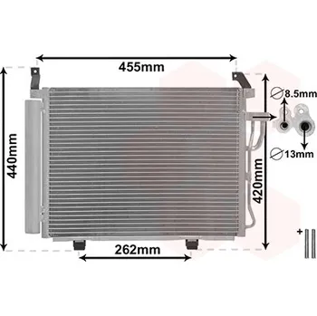 Výparník klimatizace VAN WEZEL Kondenzátor, klimatizace 82005245