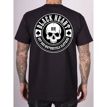 Pánská móda MOTORKÁŘSKÉ Triko BLACK HEART ICON Barva: Černá, Velikost: XL