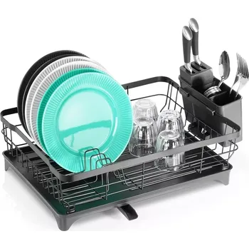 Odkapávač na nádobí Kovový odkapávač na nádobí, černý 48 × 32,5 × 18,5 cm