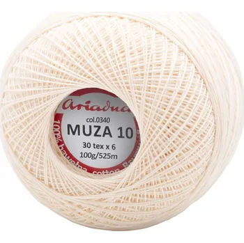 Příze HÁČKOVACÍ PŘÍZE MUZA 10 ECRU 0340 525 m (30x6) ARIADNA
