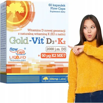 Doplněk stravy Olimp Nutrition Gold Vit D3+K2 kapsle 60 ks