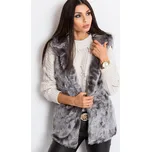 Dámská šedá chlupatá vesta AT-KZ-05201.95P-gray Velikost: M/L