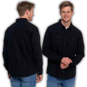 Pánská košile Moraj pánská košile casual, džínová košile s dlouhým rukávem, regular střih, bavlna, velikost XL