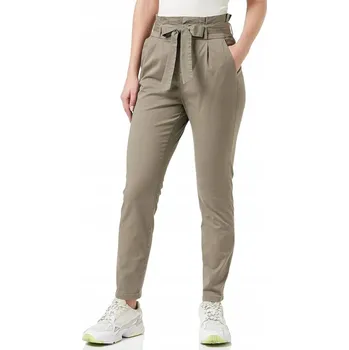 Dámské kalhoty Dámské kalhoty VERO MODA látkové střih paperbag vysoký pas S / 32