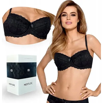 Podprsenka Mefemi podprsenka bardotka, balkonetka černá velikost 70H