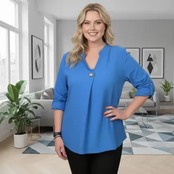 Dámská košile Dámská modrá košile uni velikost L - XXL R1374