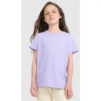 Dětská móda 4F dětské tričko fialové bavlna velikost 164