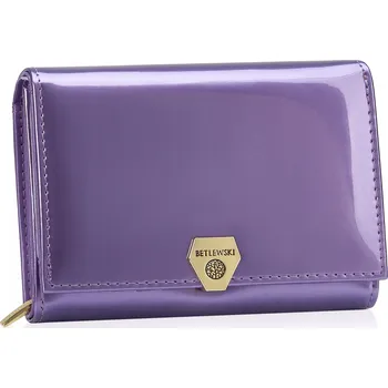 Peněženka Betlewski dámská peněženka z pravé kůže fialová