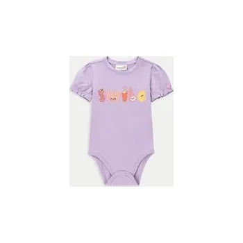 Kojenecký body Body pro dívku 74 Fialové Kojenecké tělo Coccodrillo WC4